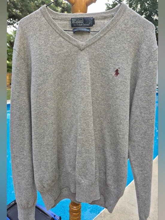 Polo Ralph Lauren Other - Vintage Polo Ralph Lauren V Neck Sweater Men's Large, Lambs Wool Italian Yarn